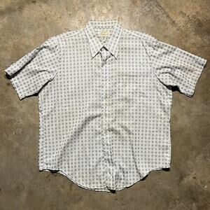 Vintage 70s Arrow Kent Collection Blue Pattern Shirt